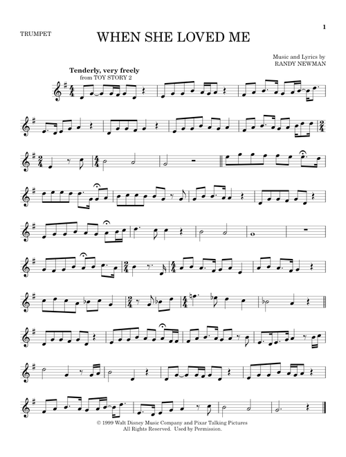 When She Loved Me (from Toy Story 2) - Sarah McLachlan (Trumpet Solo)