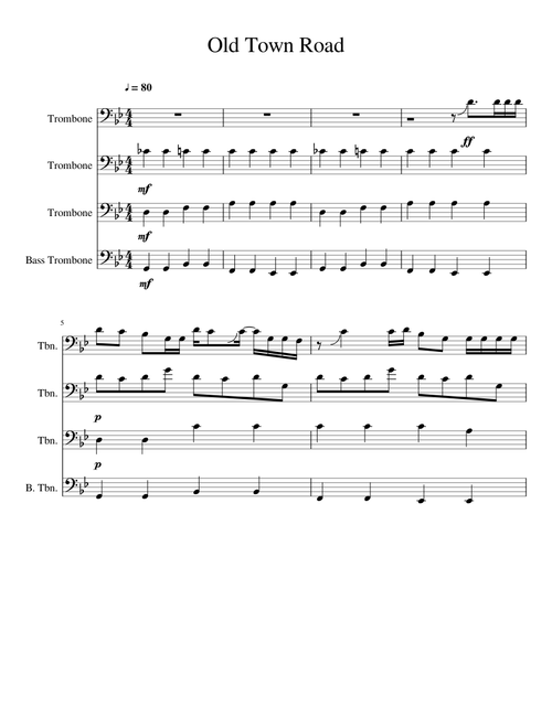 Old Town Road Trombone