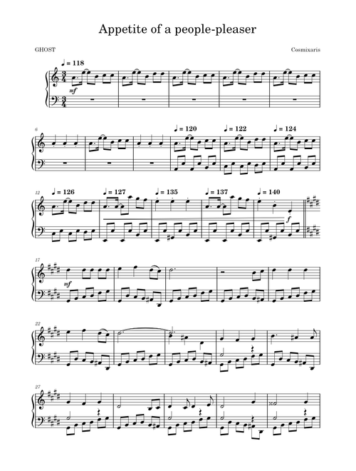 Cosmixaris | Free sheet music | Download PDF or print on