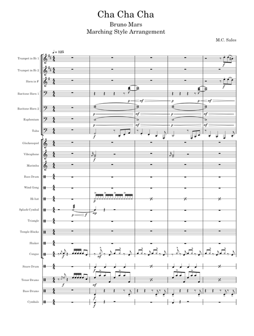 Cha Cha Cha – Bruno Mars (Marching Style Arrangement)