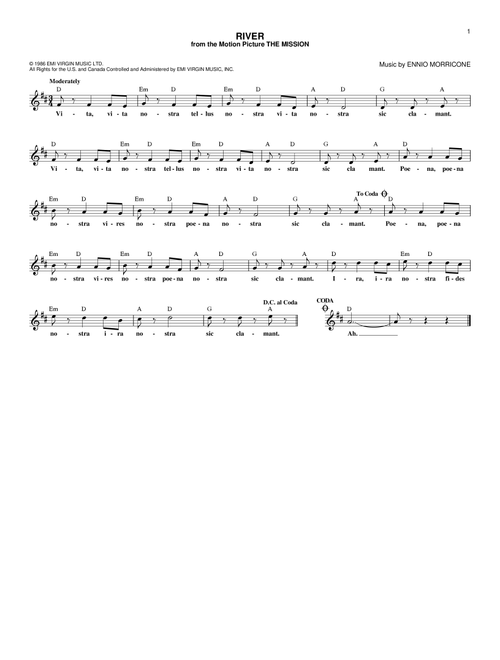 River - Ennio Morricone (Lead Sheet - Fake Book)