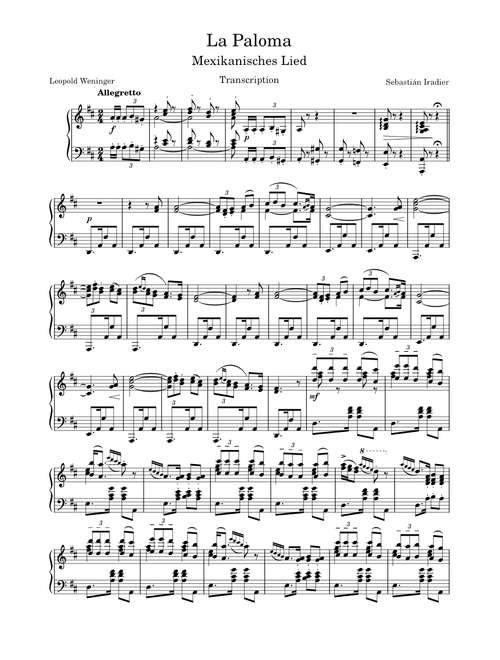 La Paloma - Sebastián Iradier