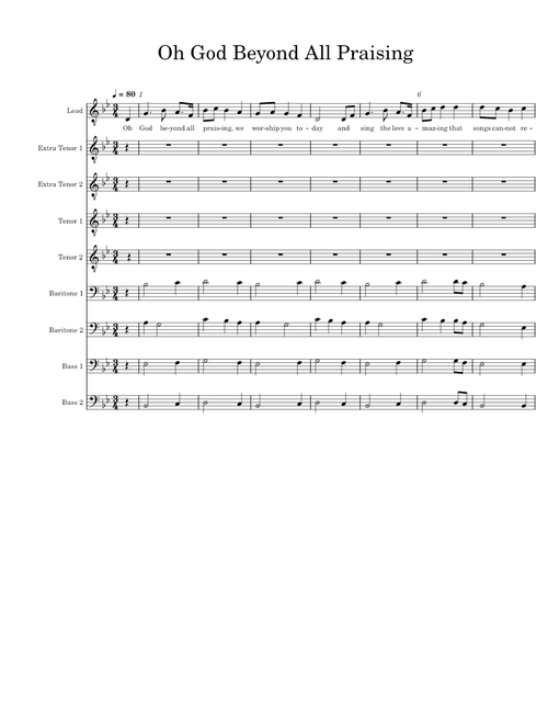 Oh God Beyond All Praising -  Gustav Holst
