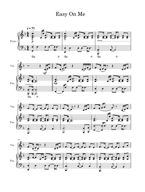 Easy On Me Violin