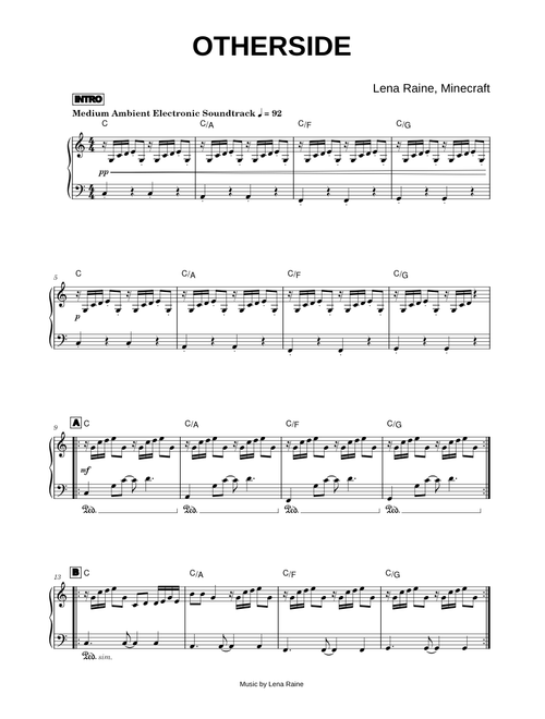 Otherside - Lena Raine, Minecraft (Piano)