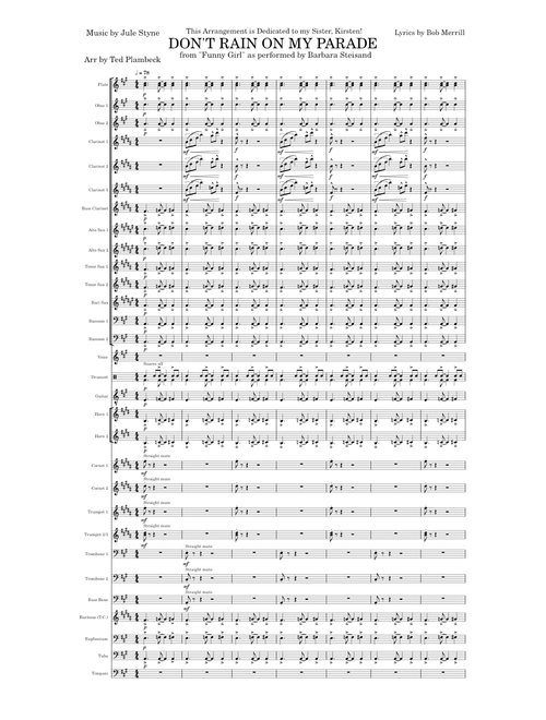 Don't Rain On My Parade - Arr by Ted Plambeck