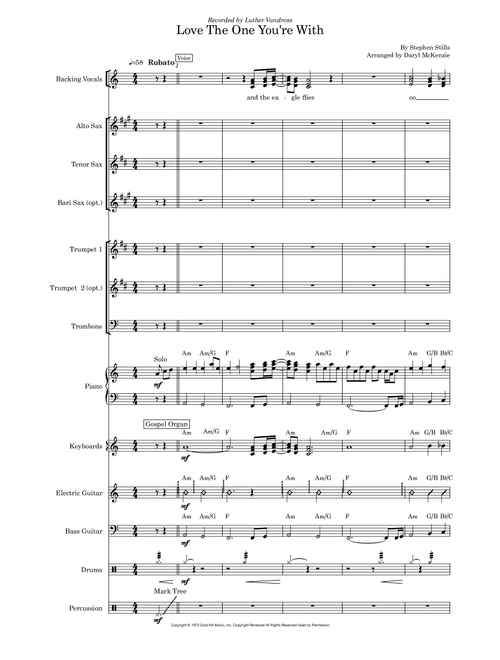 Love The One You're With (Arr. Daryl McKenzie) - Stephen Stills (Large Ensemble)
