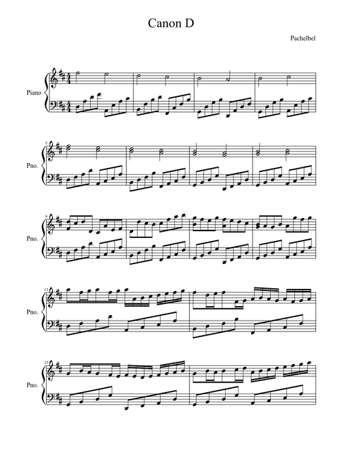 Pachelbel Canon in D (Fast Easy Piano Version)