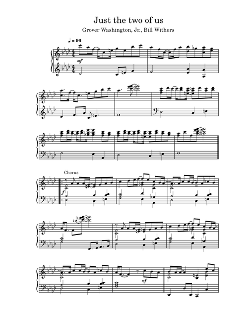 Just the Two of Us – Bill Withers (Solo Piano)