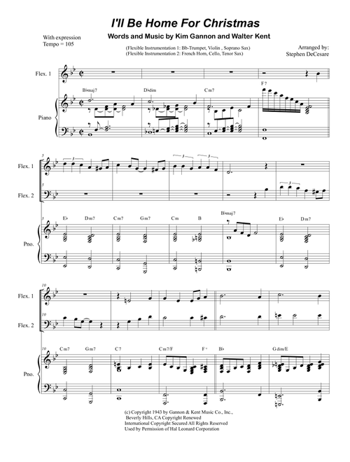 I'll Be Home For Christmas (Arr. Stephen DeCesare) - Rascal Flatts (Small Ensemble)