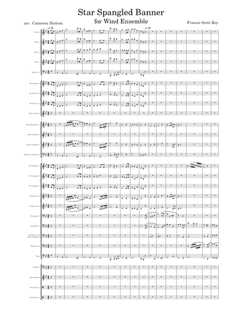 The Star Spangled Banner - Arranged for Wind Ensemble (WIP)