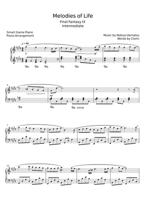 やさしいピアノ ファイナルファンタジーIX Melodies of Life Melodies