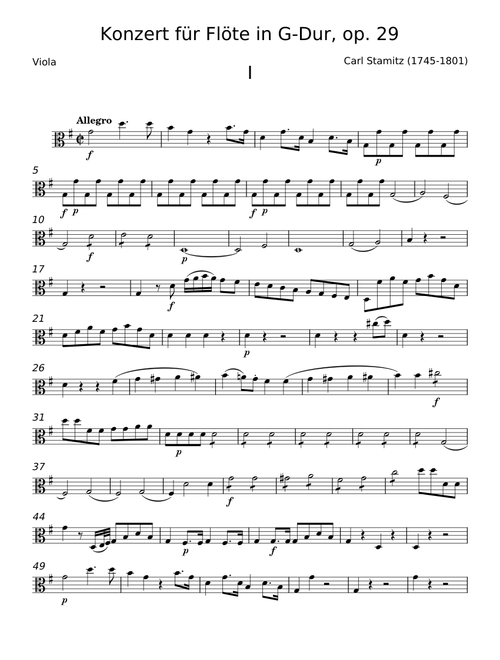 Flute Concerto in G major, Op.29 - Carl Philipp Stamitz