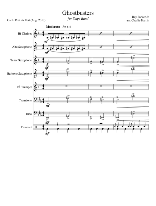 Ghostbusters - Ray Parker Jr., arr. Charlie Harris (Stage Band)