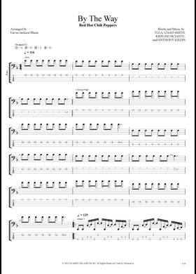 Free By The Way by Red Hot Chili Peppers sheet music