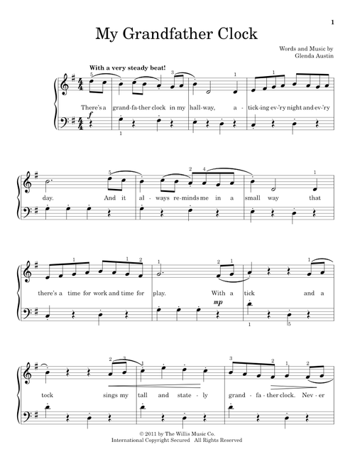 My Grandfather Clock - Glenda Austin (Educational Piano)