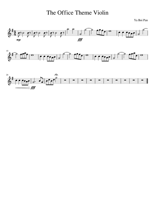 The Office Theme Violin