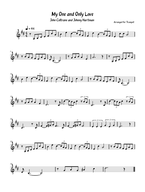 My One And Only Love – John Coltrane