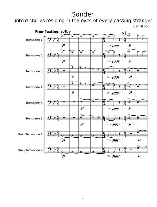 "Sonder" for Trombone Choir – opendaylightr