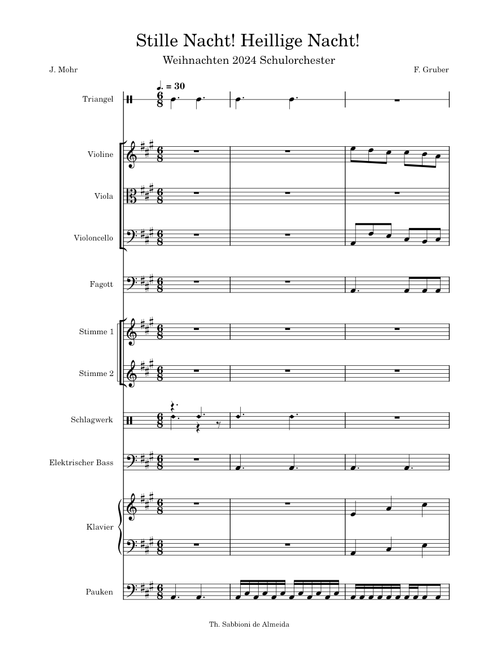Stille Nacht! Weihnachten 2024 Schulorchester Mini Orchester II