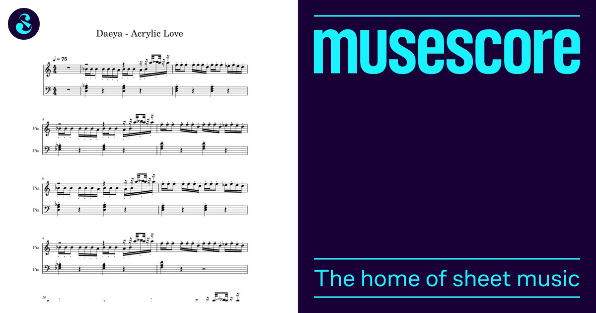 Daeya - Acrylic Love Sheet Music for Piano (Piano Duo) | MuseScore.com