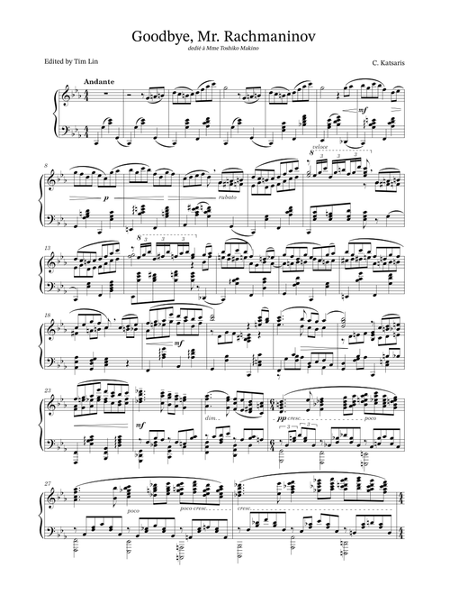 Goodbye, Mr. Rachmaninov by Cyprien Katsaris