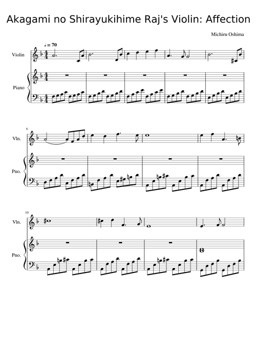 Akagami no Shirayukihime Raj's Violin - Affection
