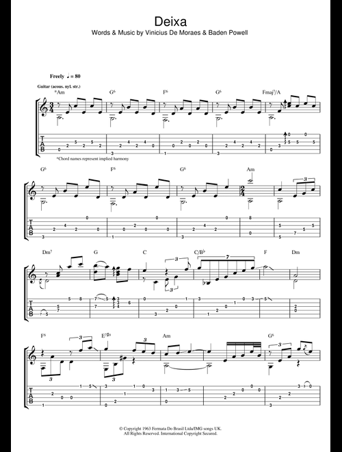 Deixa - Baden Powell (Guitar Tab)