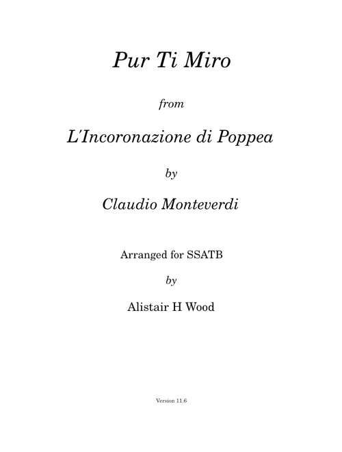 Pur Ti Miro - Claudio Monteverdi