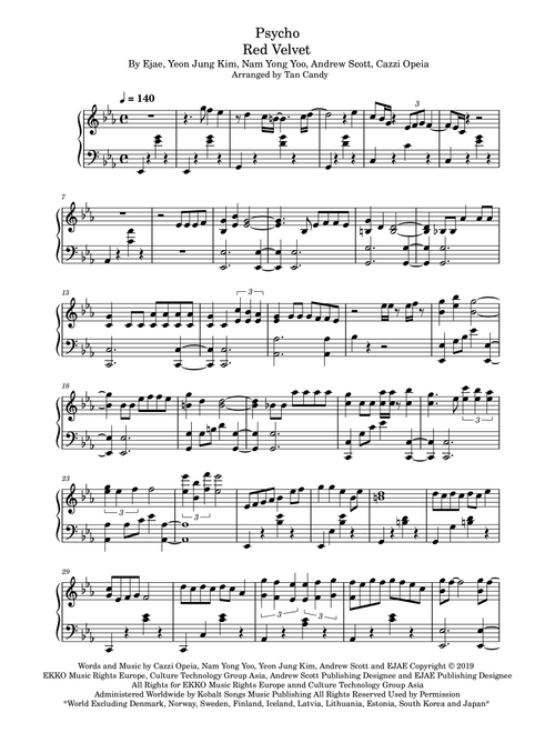 Psycho (Arr. Tan Candy) - Red Velvet (Piano Solo)