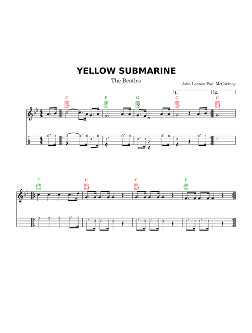 Yellow submarine – The Beatles