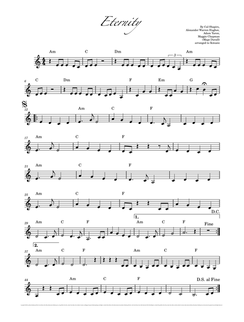 Eternity (Arr. Lkmusic) - Alex Warren (Trumpet Solo)