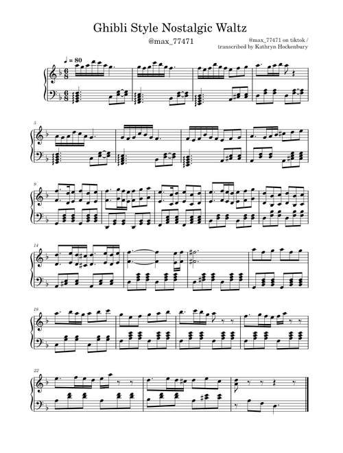 Waltz Ballad – Massugumusic Waltz Ballad, Ghibli Inspired Waltz