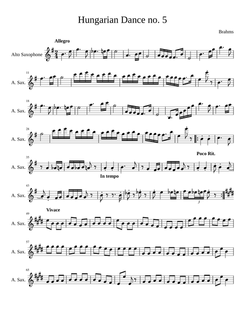 Hungarian Dance no 5