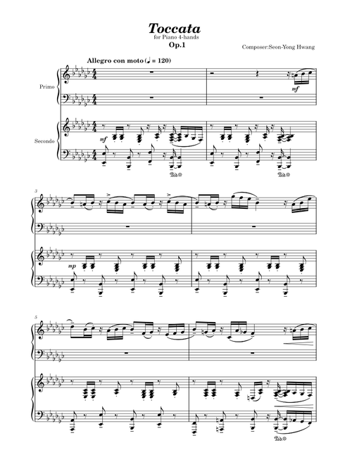 4 Hands Piano sheet music by plasticy | Play, print, and