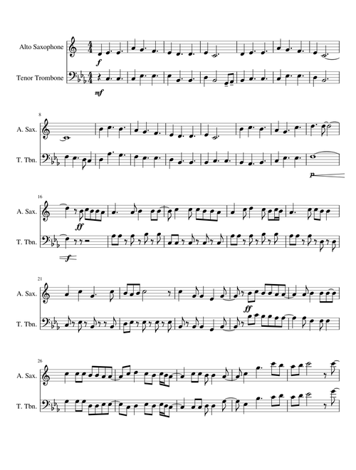 Every time we touch - Saxophone and Trombone