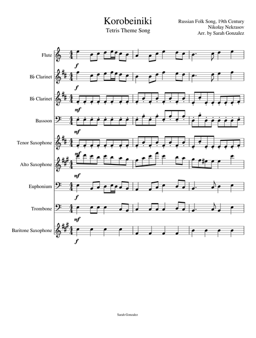 Korobeiniki (Tetris Theme Song)