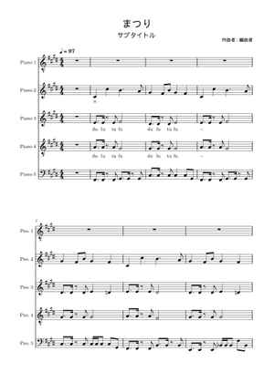 Matsuri – Fujii Kaze Sheet Music for Trombone, Euphonium, Tuba, Flute ...
