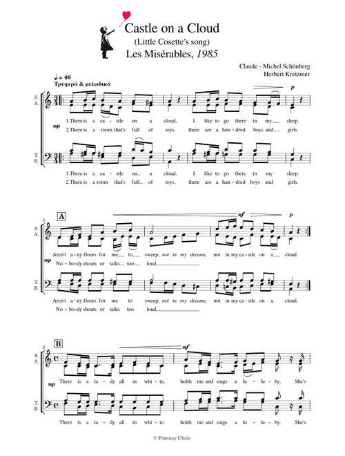 Castle on a cloud – Les Misérables -SATB