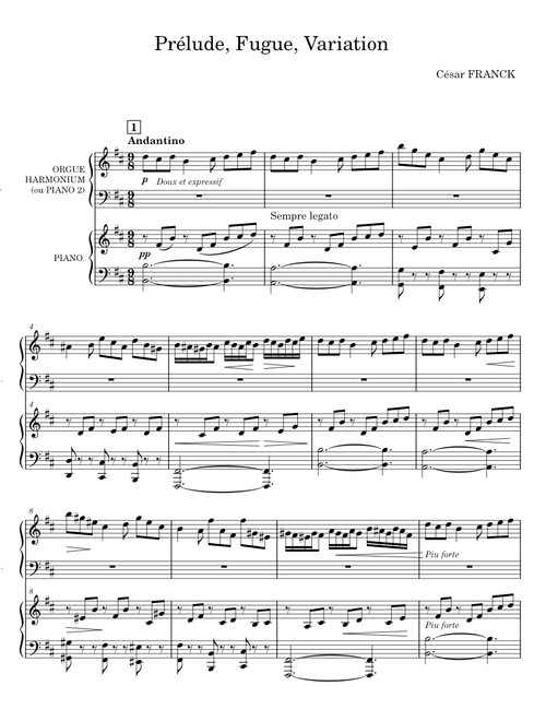 Prélude, Fugue et Variation, Op.18 - César Franck