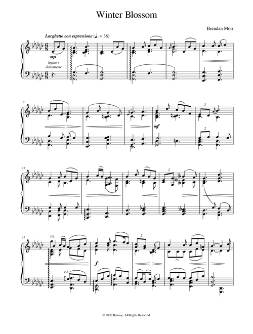 Winter Blossom - Brendan Moir (Piano Solo)