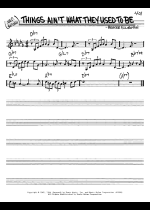 Play Official version of Things Ain't What They Used To Be Sheet