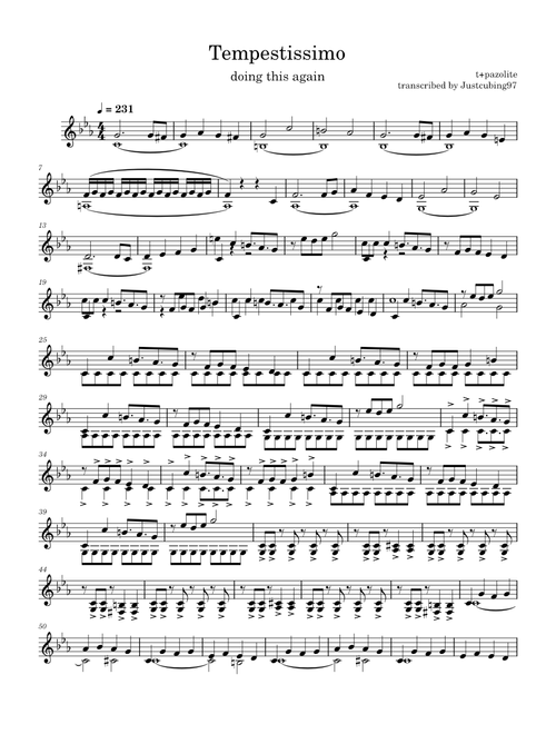 Tempestissimo - Trumpet Arrangement