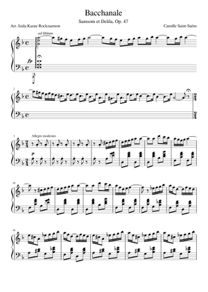 Danse Bacchanale - Piano Solo Sheet Music for Piano (Solo