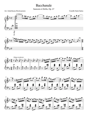 Danse Bacchanale - Piano Solo Sheet Music for Piano (Solo Danse Bacchanale - Piano Solo Sheet Music for Piano (Solo