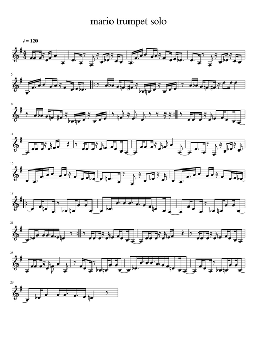 Mario trumpet solo