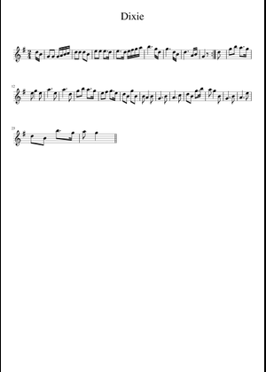 Dixie Sheet Music for Piano (Solo) easy | MuseScore.com