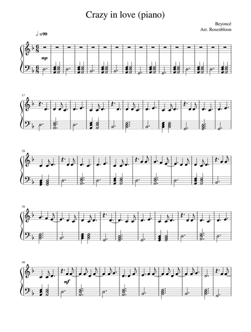 Crazy in love - Beyoncé (piano)