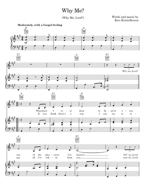 Why me lord - Kris Kristofferson