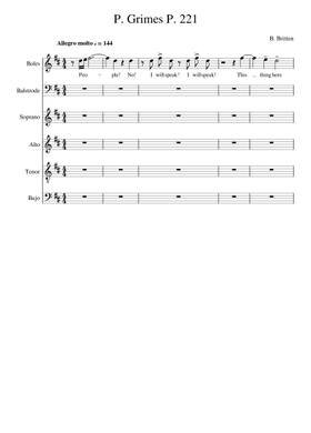 Free Peter Grimes, Op. 33 by Benjamin Britten sheet music